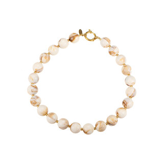By Shir Luxury Beaded Necklace Beige