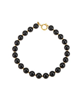 By Shir Luxury Bead Necklace Black