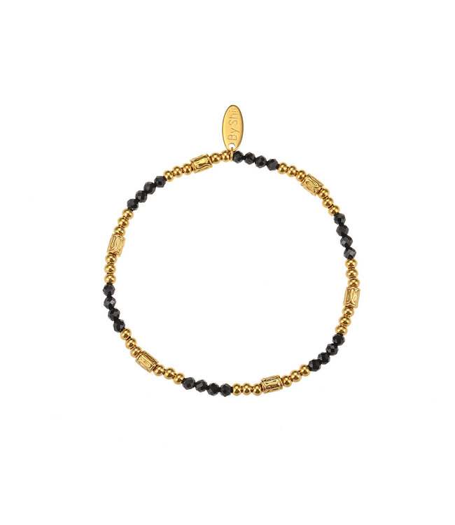 By Shir Bracelet beads Tube Black Agate