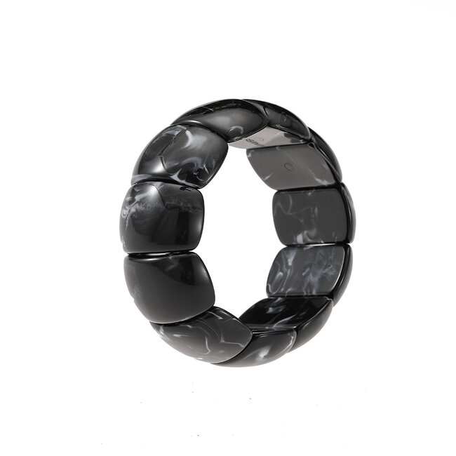 By Shir Armband ästhetische Acrylperlen schwarz