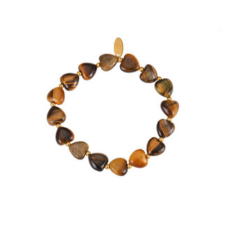 By Shir Luxusarmband Herzchen Tigerauge