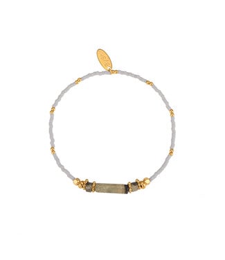 By Shir Armbandperlen Stäbchen Labradorit