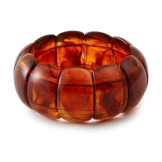 By Shir Armband esthetisch acryl kralen Bruin