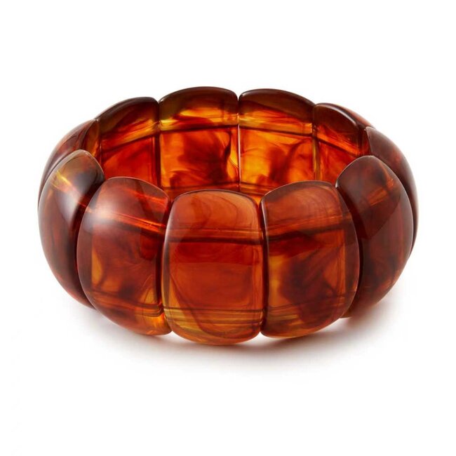 By Shir Armband ästhetisch Acrylperlen Brown