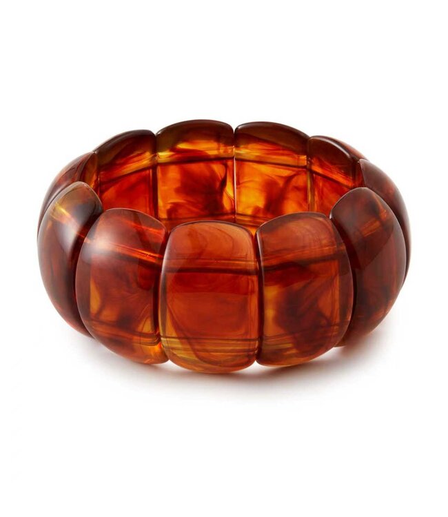 By Shir Armband ästhetisch Acrylperlen Brown