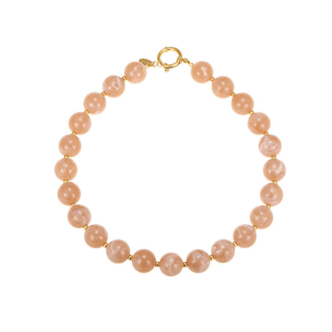 By Shir Chain statement bead old pink