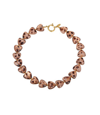 By Shir Ketting luxe luipaard hart beige