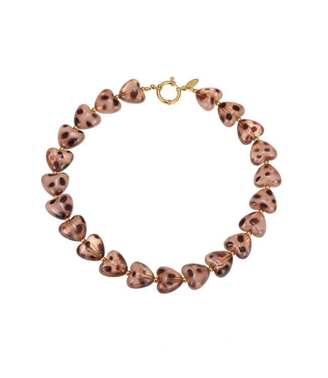 By Shir Luxusketten Leopardenherz beige