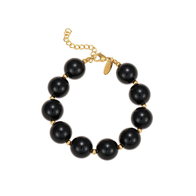 By Shir Statement bracelet black beads