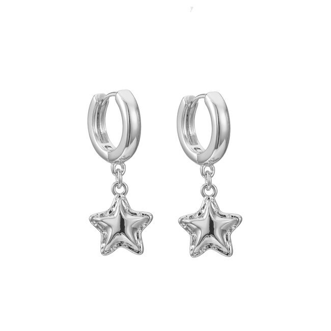By Shir Small ruffle star earrings