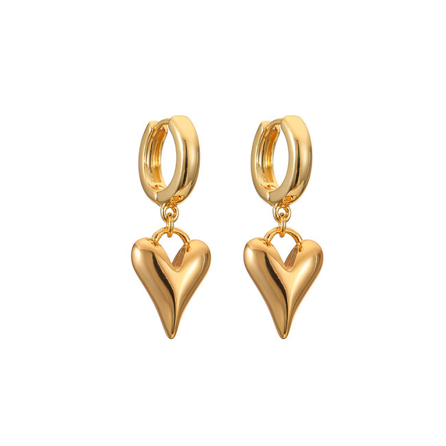 By Shir Ohrringe klein Herz Charm