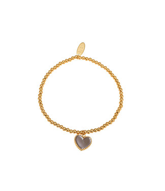 By Shir Armband Perlen Daisy braun