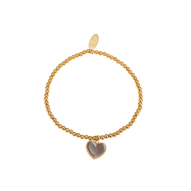 By Shir Armband Perlen Daisy braun