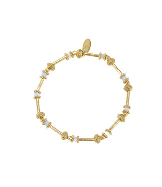 By Shir Armbandperlen extra facetten hellblau