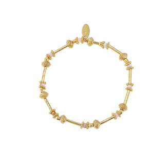 By Shir Armband kraaltjes extra facet Roze