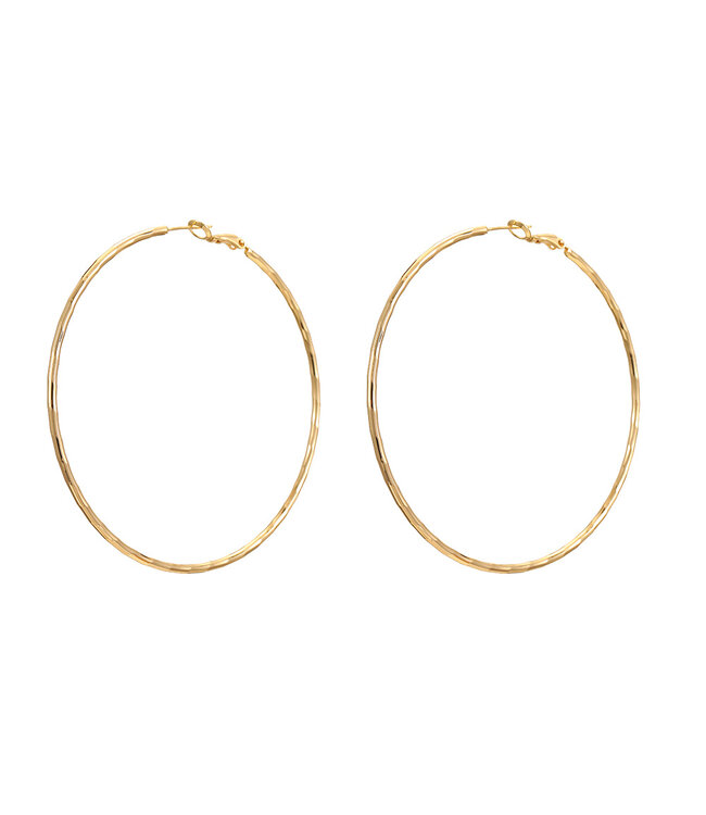 By Shir Luxury bamboo hoop earrings L