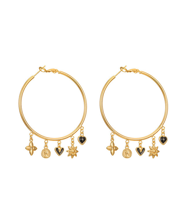 By Shir Luxury Bowie Earrings black