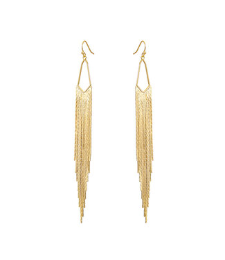 By Shir Oorbellen luxe triangle sparkle