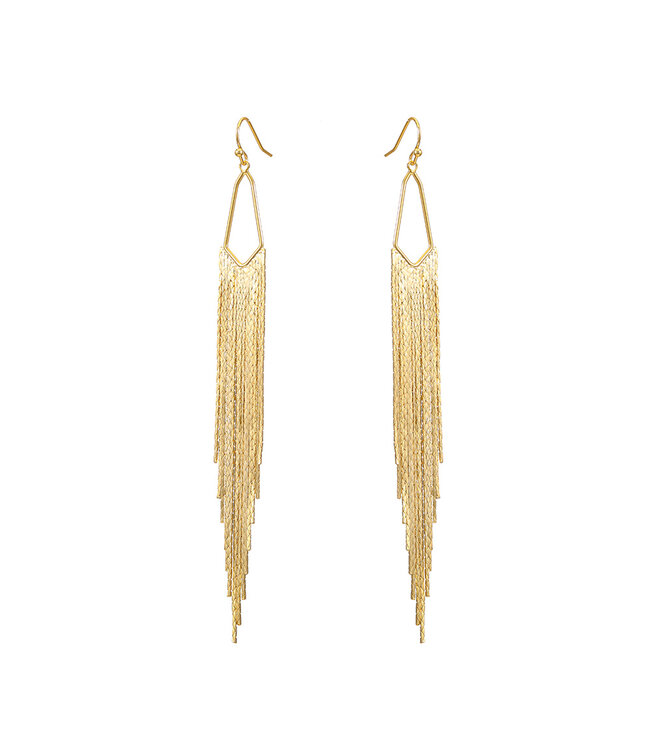 By Shir Luxury triangle sparkle earrings