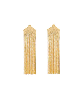 By Shir Luxus-Herz-Ohrringe mit Glitzer