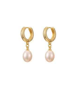 By Shir Small pearl earrings