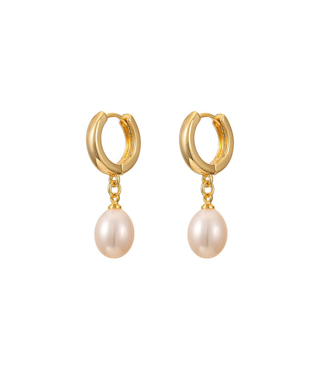 By Shir Small pearl earrings