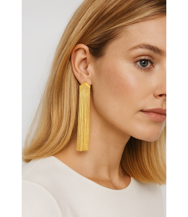 By Shir Luxus-Herz-Ohrringe mit Glitzer