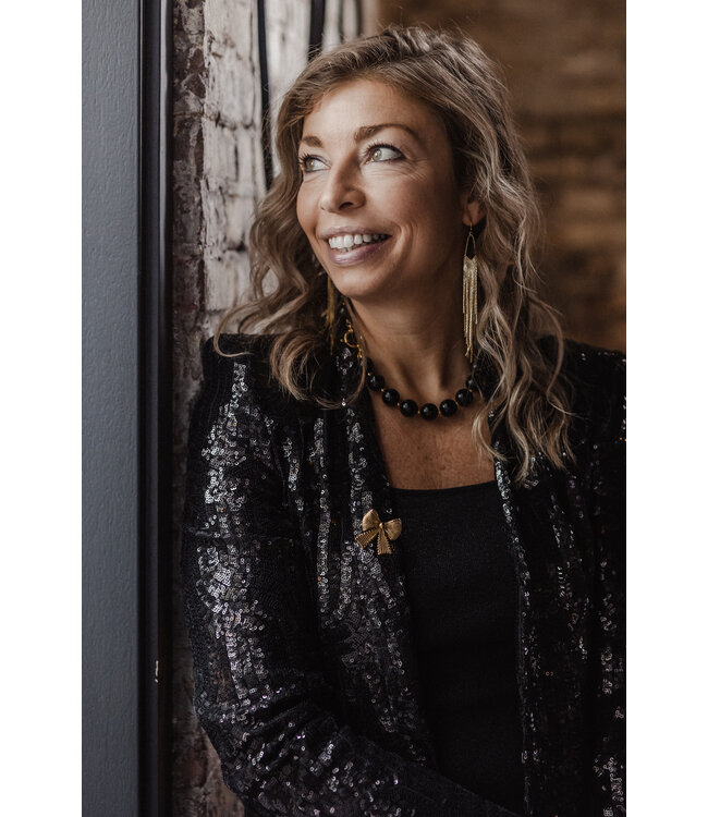 By Shir Luxus-Ohrringe Dreieck Glanz