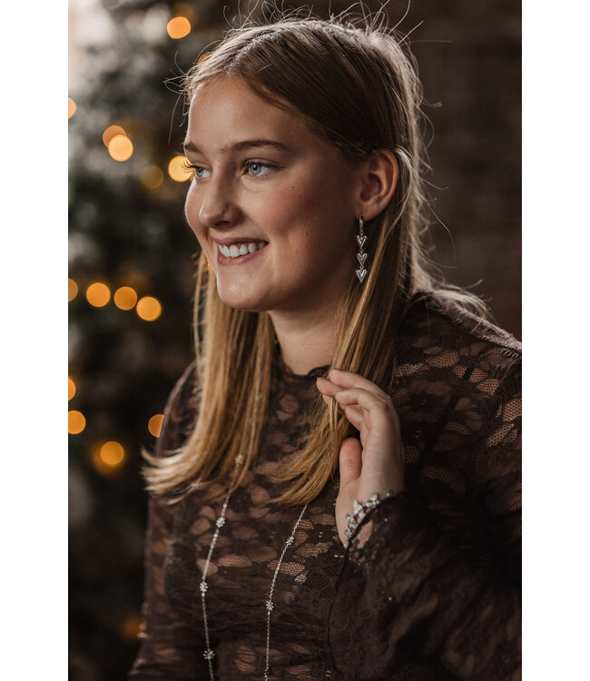 By Shir Earrings small hearts