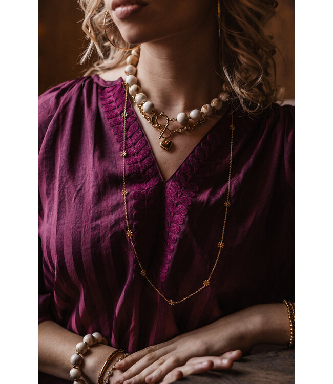 By Shir Luxury necklace with small flowers