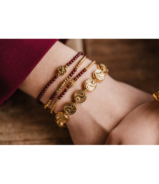 By Shir Bracelet beads Ruby Flower