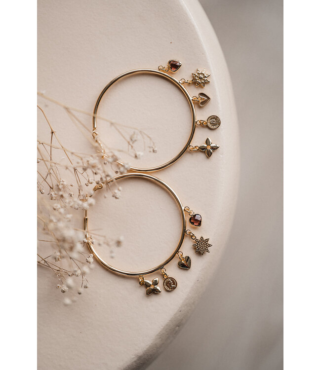 By Shir Luxury Bowie Brown Earrings