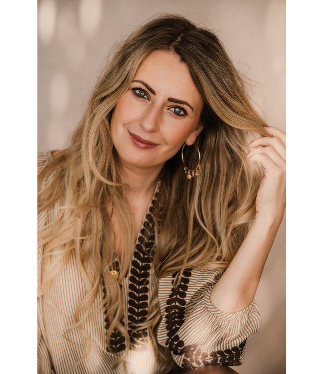 By Shir Luxury Bowie Brown Earrings