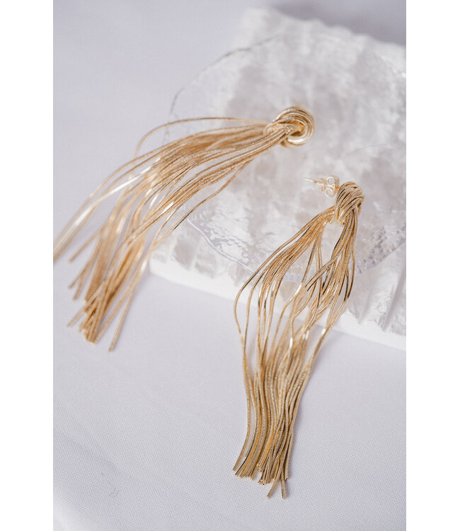 By Shir Oorbellen luxe knoop sparkle