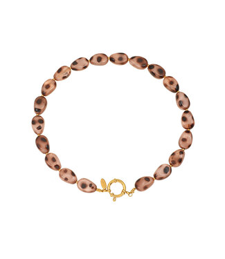 By Shir Ketting luxe gevlekt beige