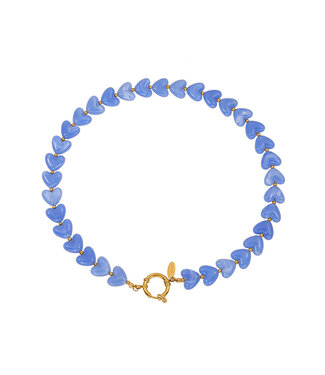 By Shir Ketting luxe Hart blauw