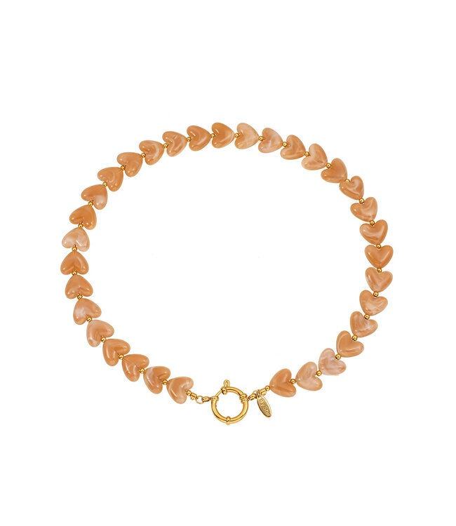 By Shir Ketting luxe Hart roze