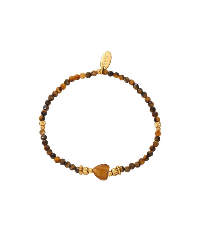 By Shir Bracelet beads bohemian heart tiger's eye