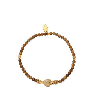 By Shir Armband kraaltjes bohemian hart picture jaspis