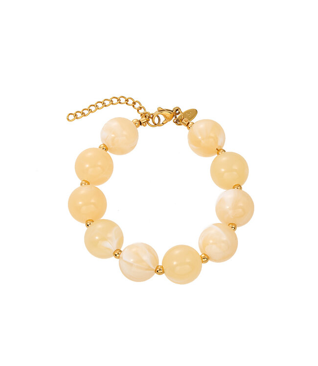 By Shir Statement beaded bracelet Yellow