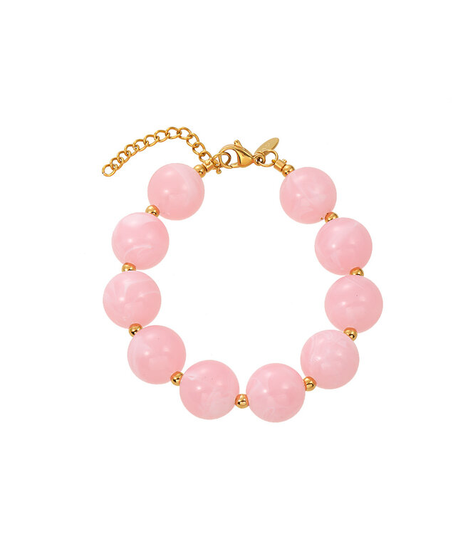 By Shir Statement-Armband Rosa