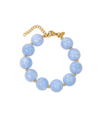 By Shir Statement bracelet blue beads