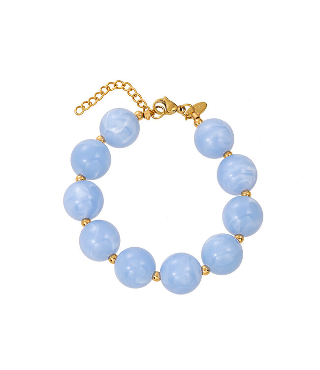 By Shir Statement bracelet blue beads
