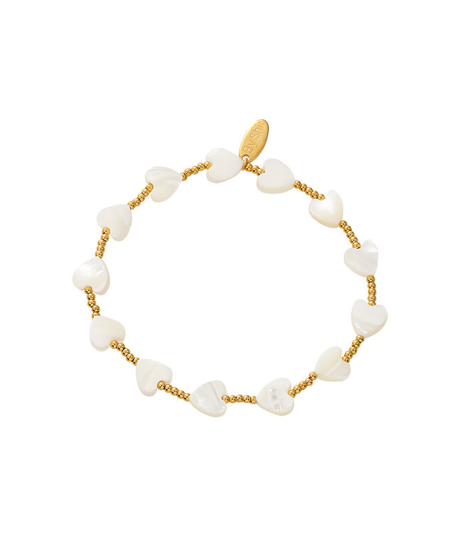 By Shir Armband Perlen Süßwasserperle Herz