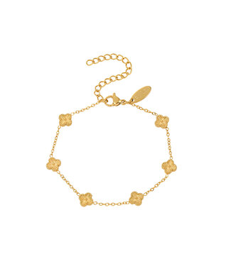 By Shir Stainless steel bracelet with clovers