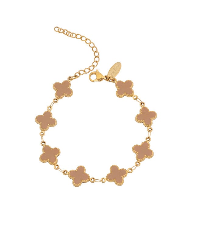 By Shir Armband luxe champagne klaver