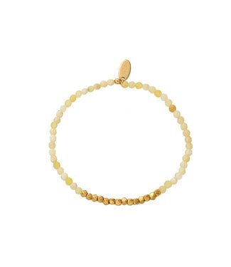 By Shir Armband kraaltjes Citrien vierkantjes