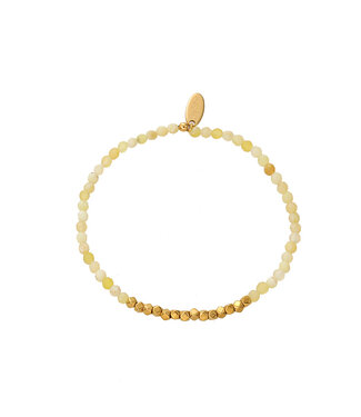 By Shir Bracelet with citrine beads in squares