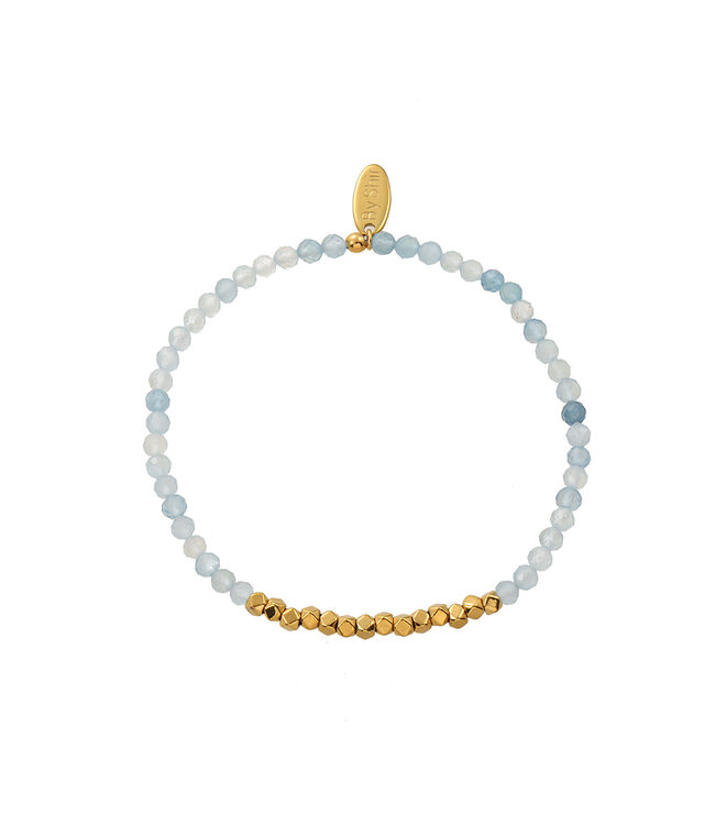 By Shir Bracelet beads Aquamarine squares
