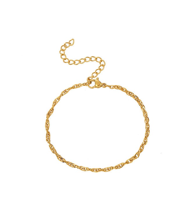 By Shir Armband edelstaal schakel Twist